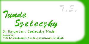 tunde szeleczky business card