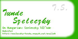 tunde szeleczky business card